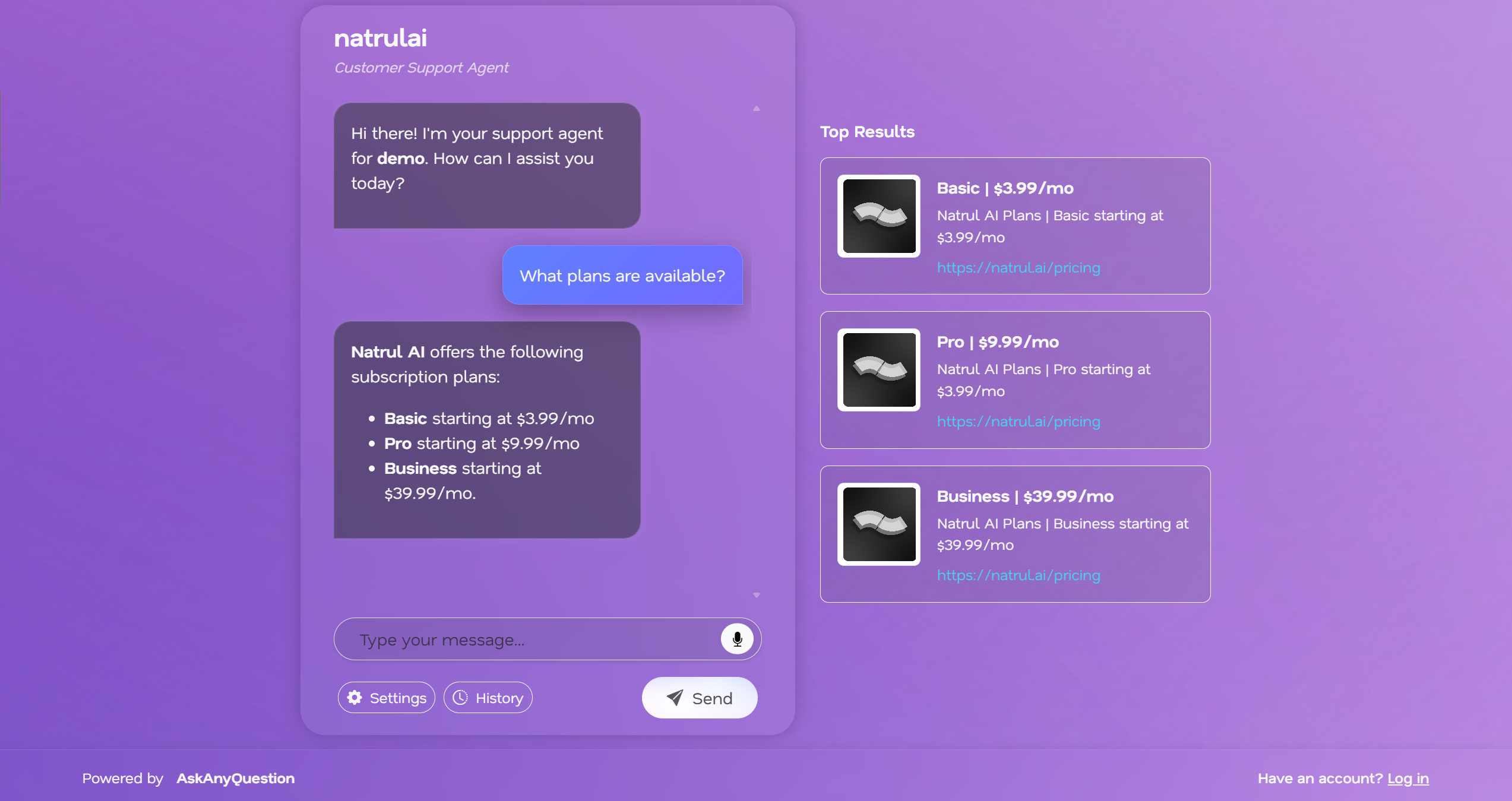 Customer Support Demo