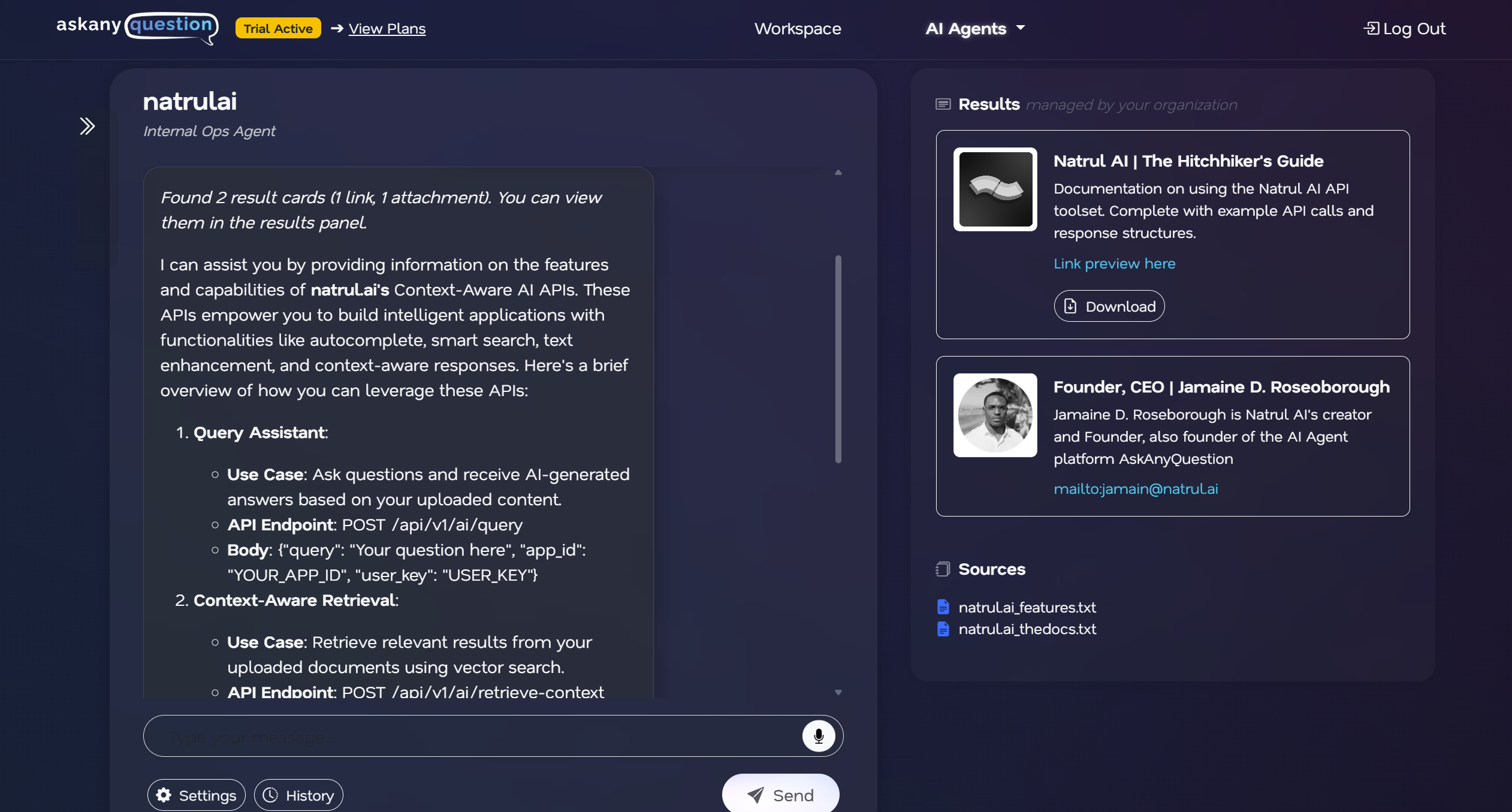 Internal Operations Demo
